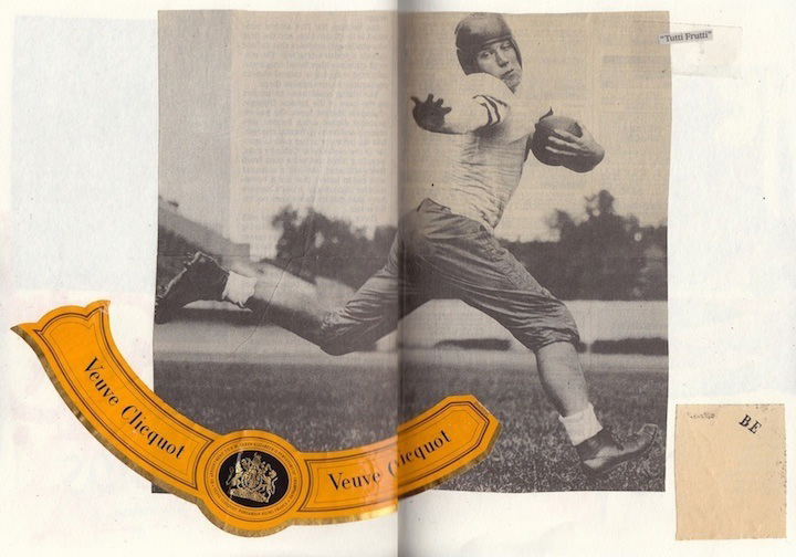 “Tutti Frutti” from <em>The Umber Daybook</em> 2010 (mixed media collage on paper, 7 x 10")